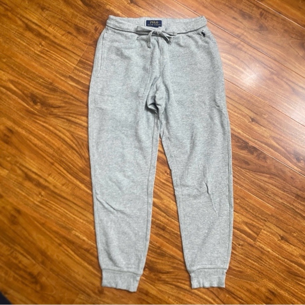 Polo Ralph Lauren Women's Gray Waffle Knit Joggers Size Small Casual Loungewear